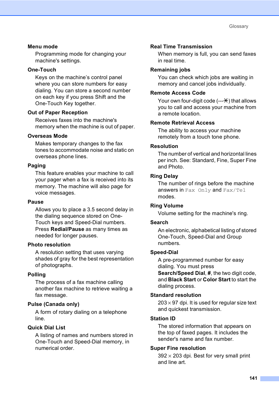 Brother FAX-2480C User Manual | Page 157 / 164