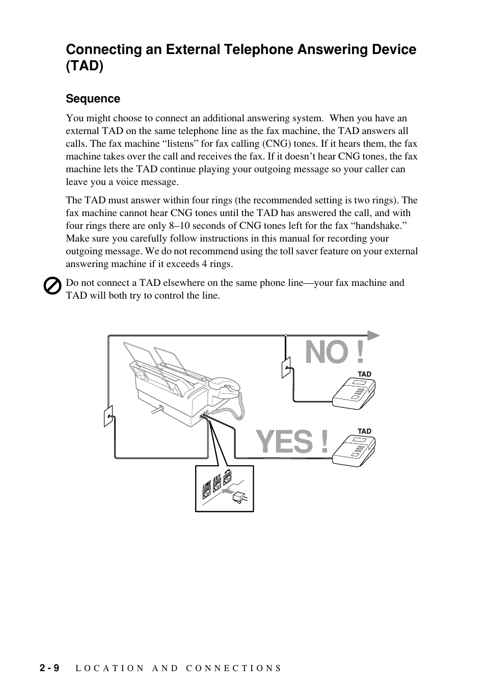No ! yes | Brother Fax-885MC User Manual | Page 28 / 108