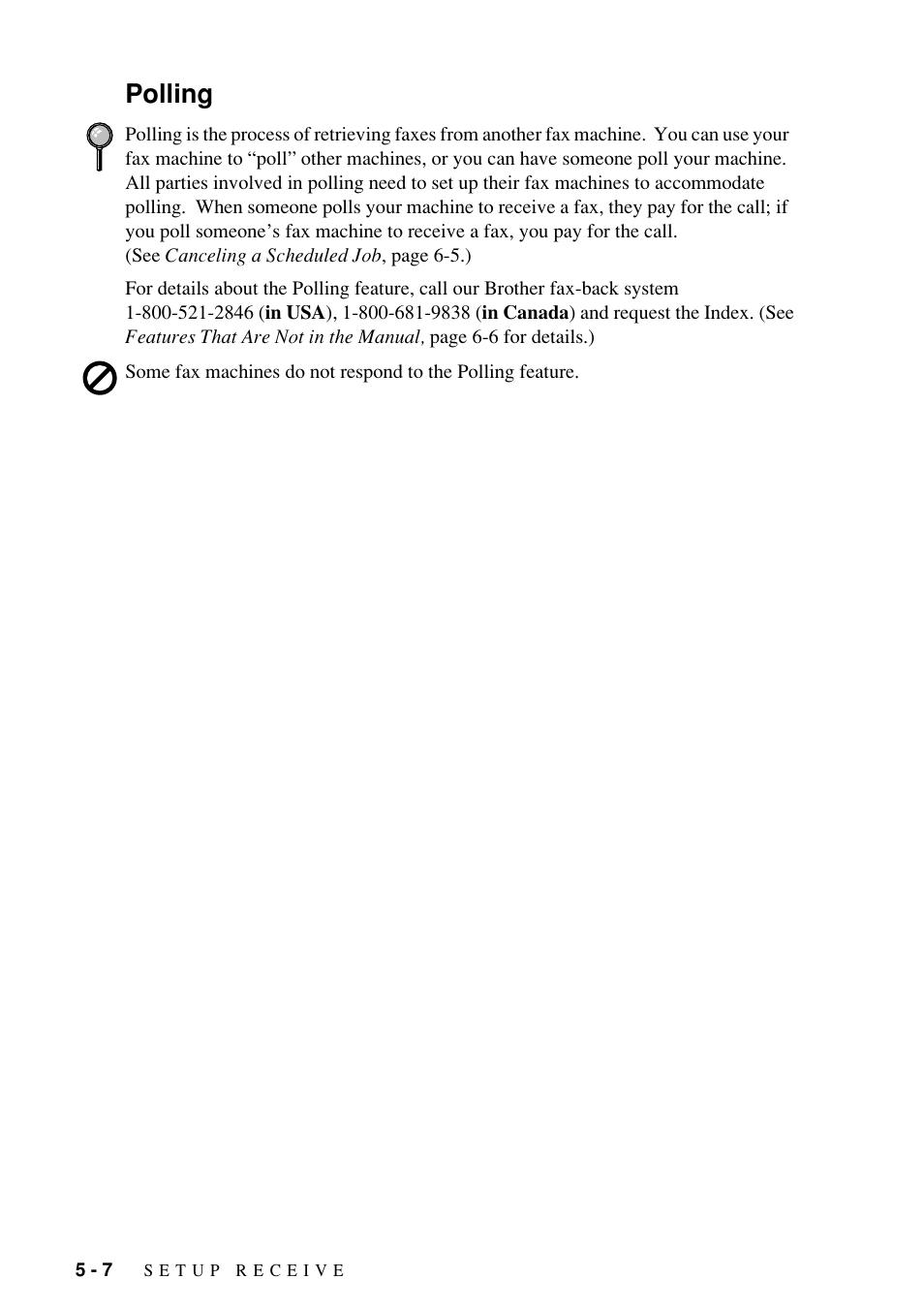 Polling | Brother Fax-885MC User Manual | Page 48 / 108