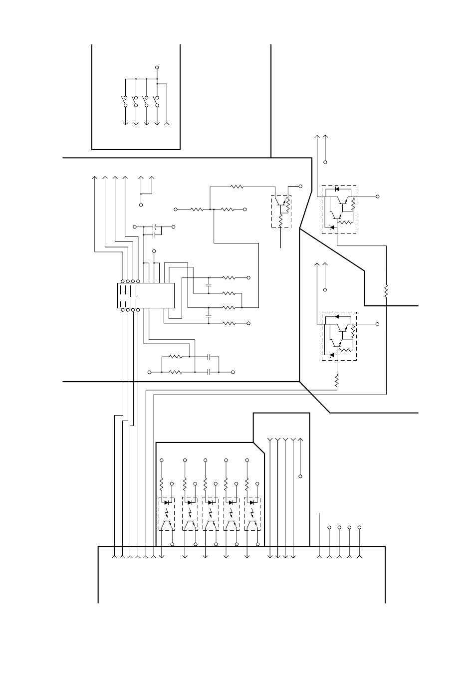 Iii - 10 figure 3.7 paper feed/size-sw pcb circuit | Brother HL-1260 User Manual | Page 42 / 483