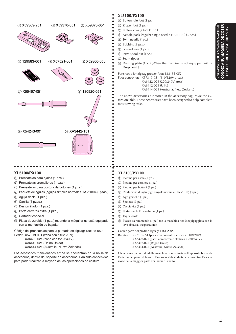 Brother XL5100 User Manual | Page 12 / 85