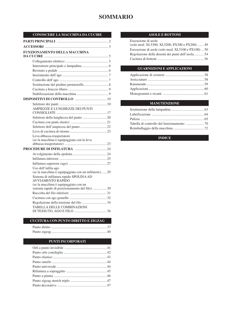 Brother XL5100 User Manual | Page 8 / 85