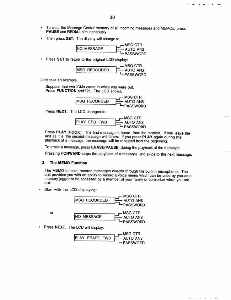 The memo function | Brother FAX-220 User Manual | Page 40 / 76