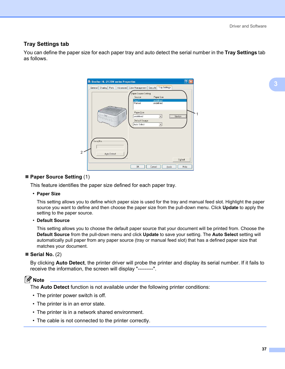 Tray settings tab | Brother HL-2140 User Manual | Page 45 / 138