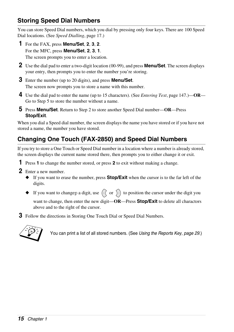 Storing speed dial numbers | Brother 4800 User Manual | Page 26 / 174