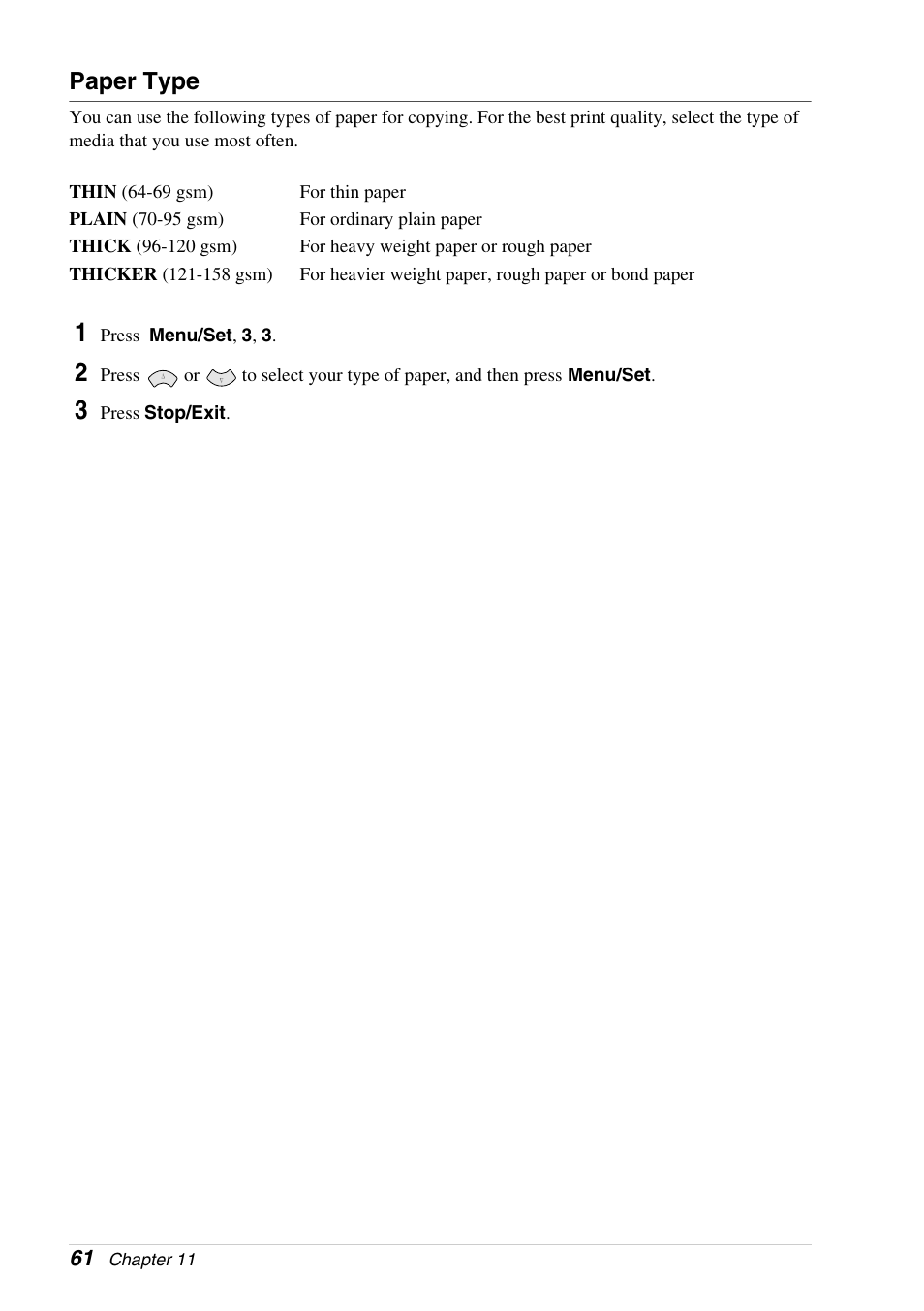 Paper type | Brother 4800 User Manual | Page 72 / 174