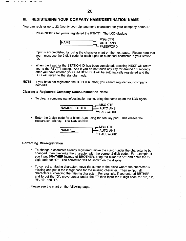 Correcting mis-registration | Brother FAX-210 User Manual | Page 29 / 68