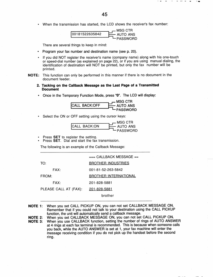 Brother FAX-210 User Manual | Page 54 / 68