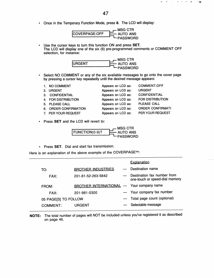Brother FAX-210 User Manual | Page 56 / 68