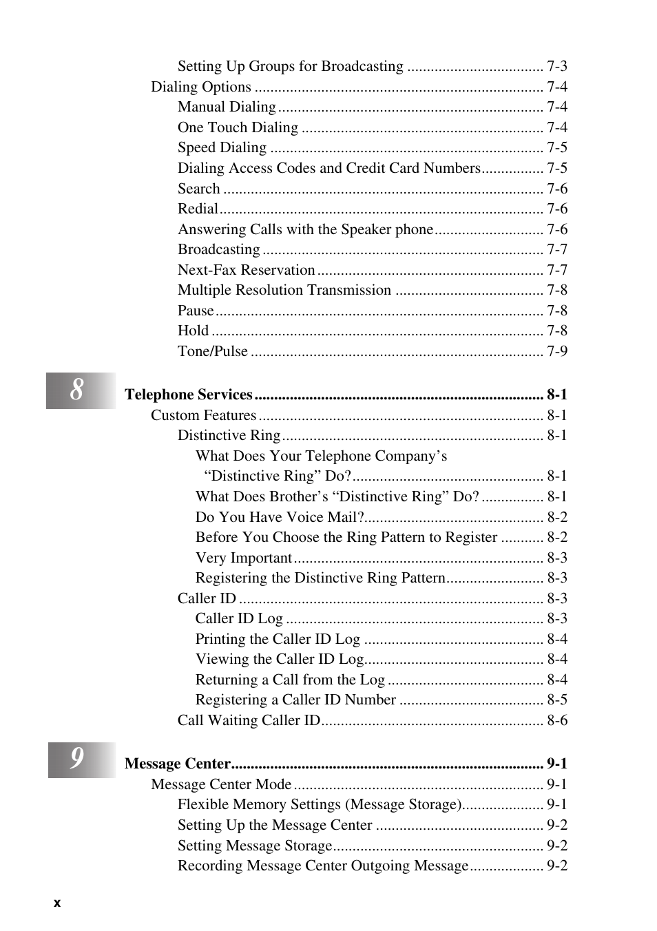 Brother FAX-1575mc User Manual | Page 12 / 116