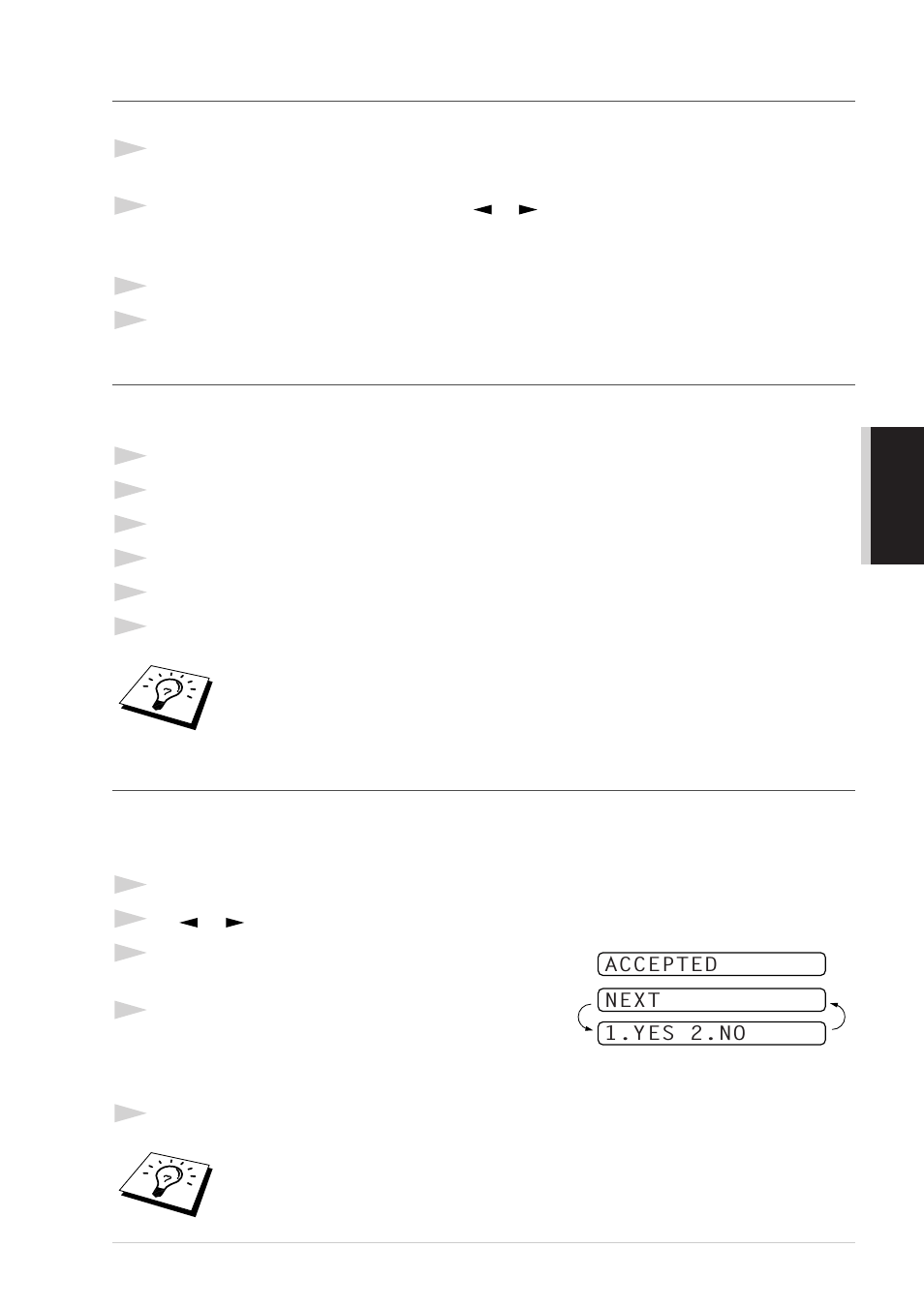 Cancelling a scheduled job, Interrupting timer and polled transmit jobs, Multiple resolution transmission | Brother T74 User Manual | Page 47 / 98