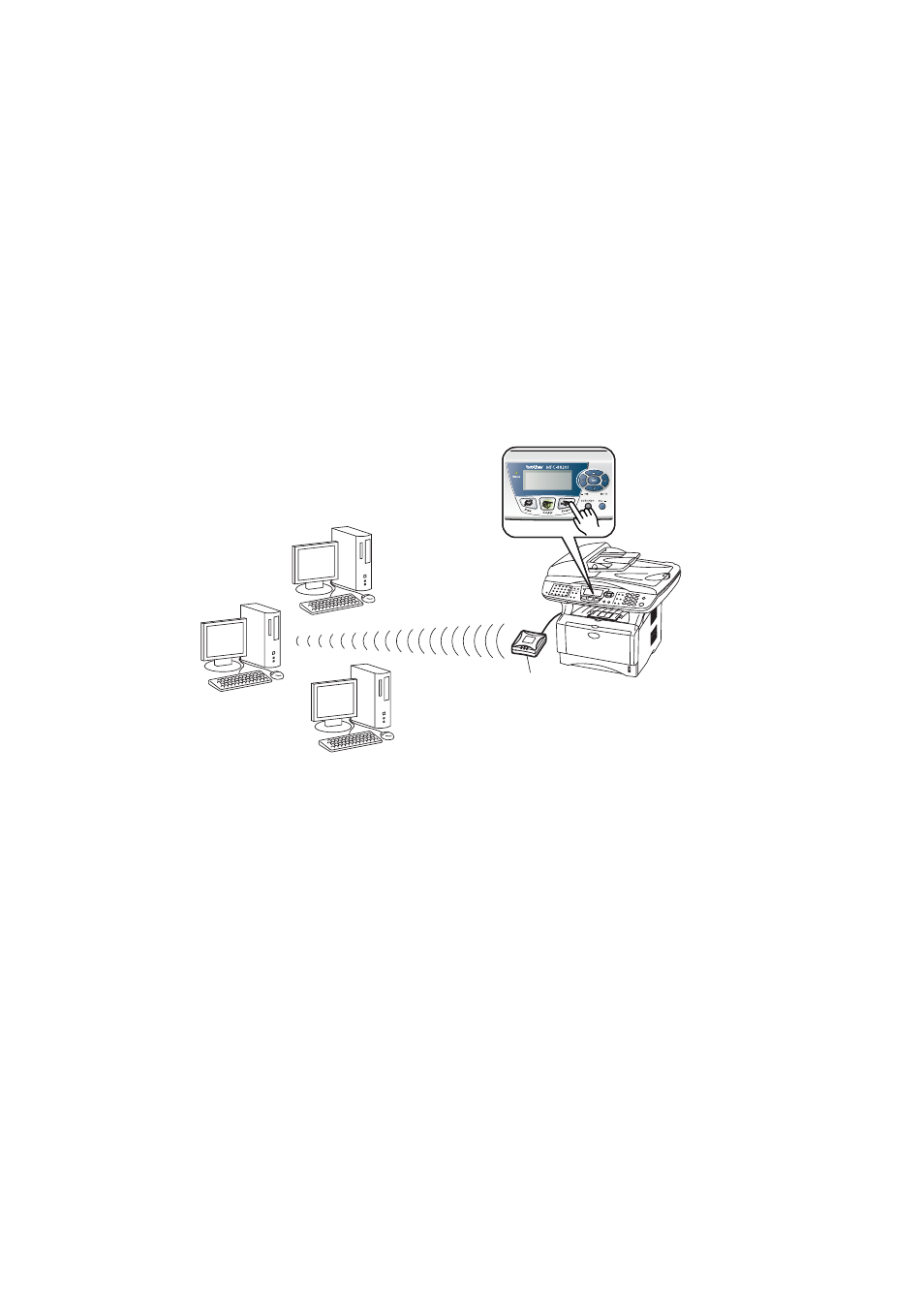 Push scanning, Push scanning -3, No yes no | Brother NC-2200W User Manual | Page 55 / 75