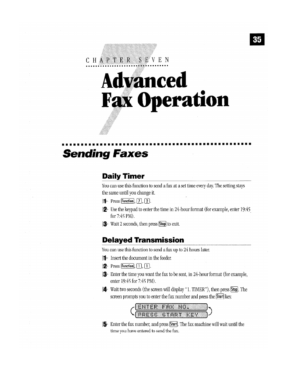 Daily timer, Delayed tv'ansmissioii, Fi|i operation | Sending faxes, Jibililiiif, V e n | Brother Fax-170 User Manual | Page 41 / 74