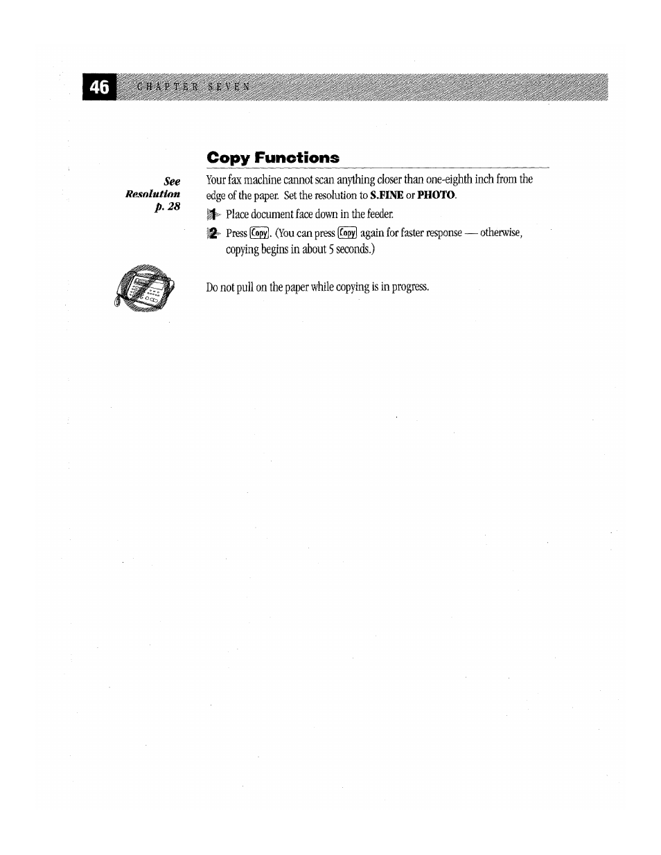 Copy functions | Brother Fax-170 User Manual | Page 52 / 74