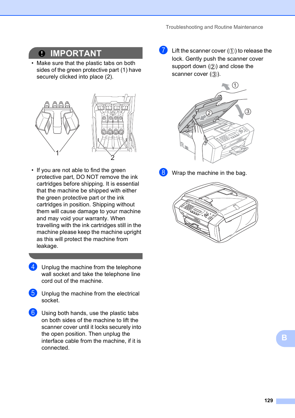 Important | Brother MFC-253CW User Manual | Page 139 / 176