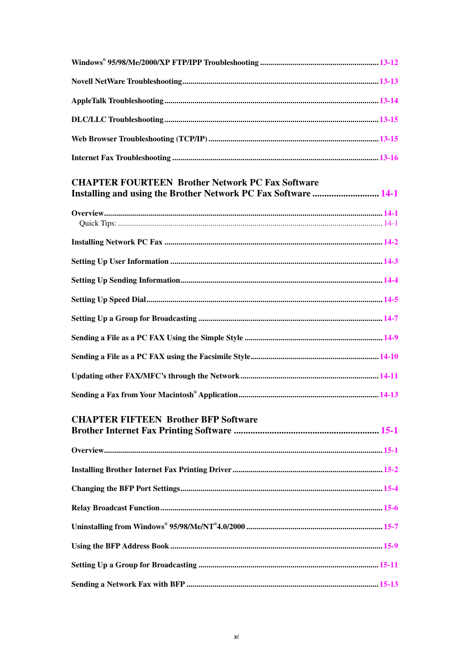 Brother NC8100H User Manual | Page 11 / 181