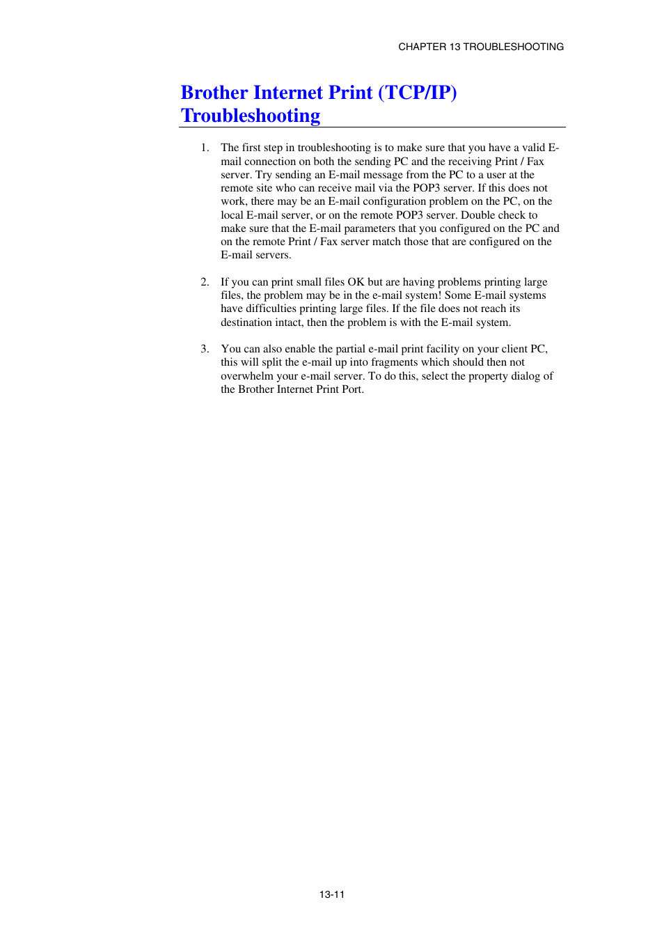 Brother internet print (tcp/ip) troubleshooting | Brother NC8100H User Manual | Page 137 / 181