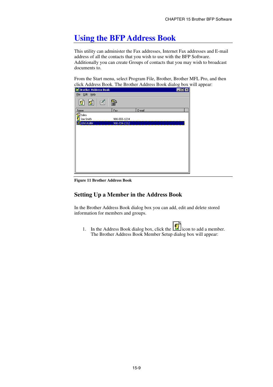 Using the bfp address book | Brother NC8100H User Manual | Page 165 / 181