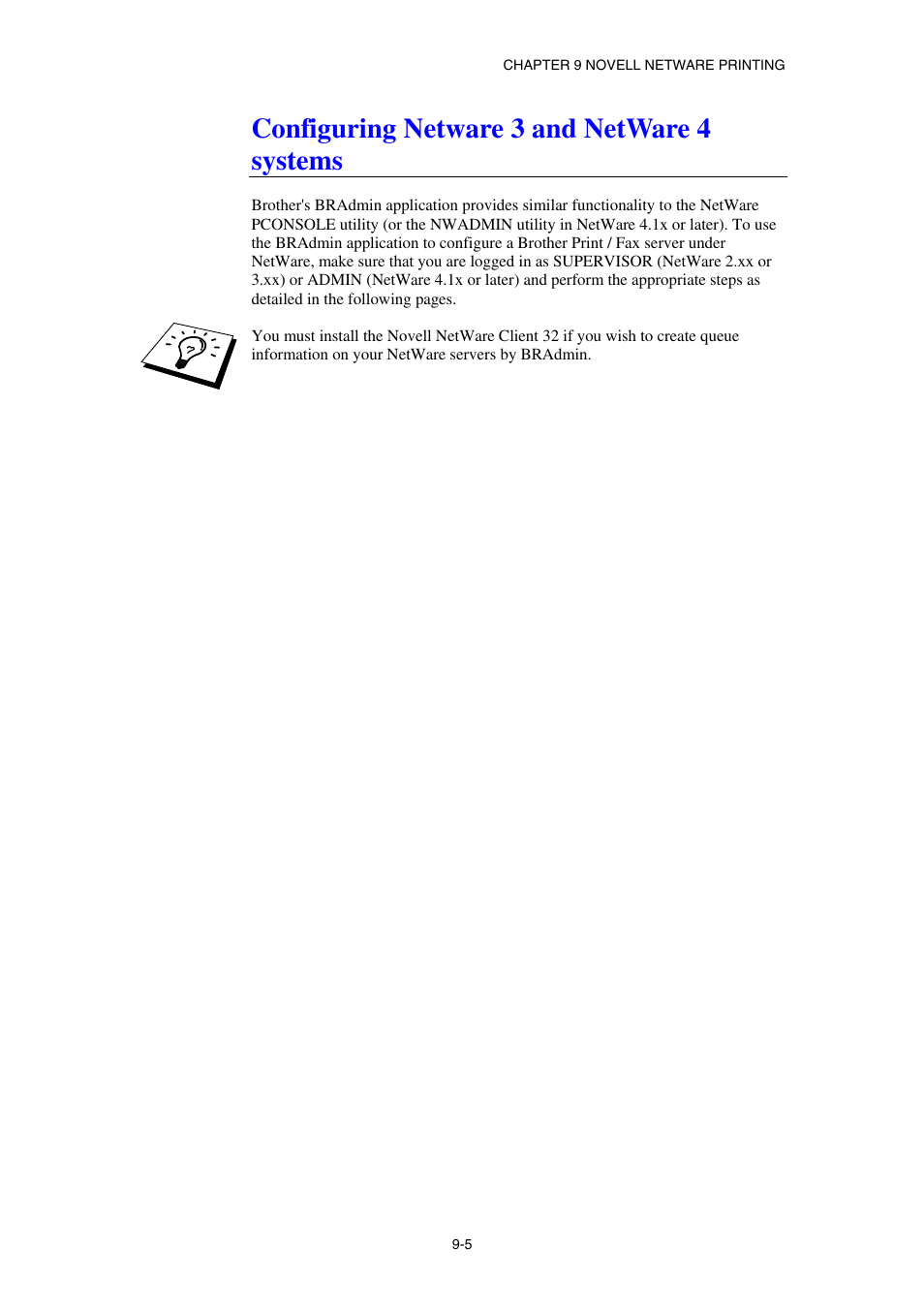 Configuring netware 3 and netware 4 systems | Brother NC8100H User Manual | Page 92 / 181