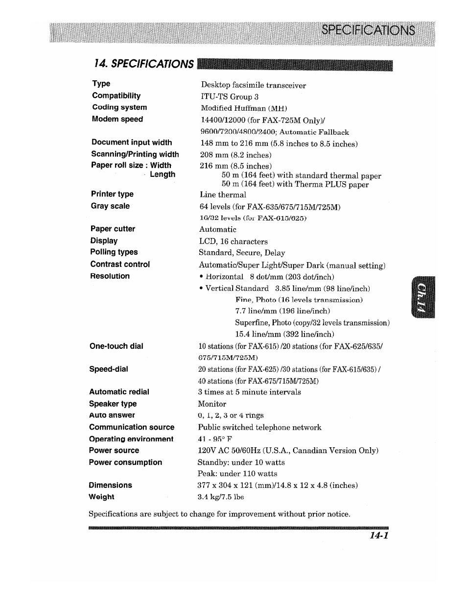 Brother Fax-615 User Manual | Page 105 / 108