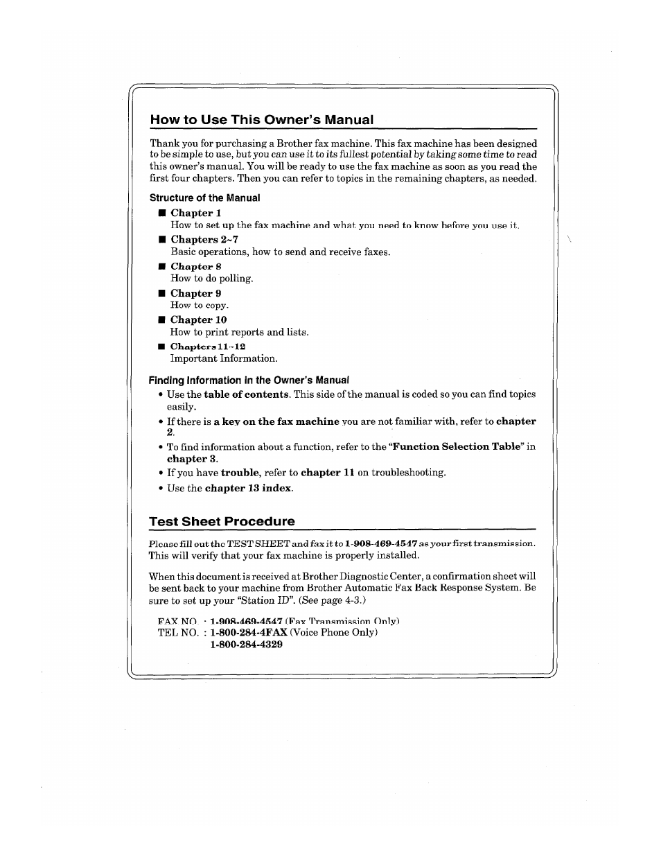Brother Fax-615 User Manual | Page 3 / 108