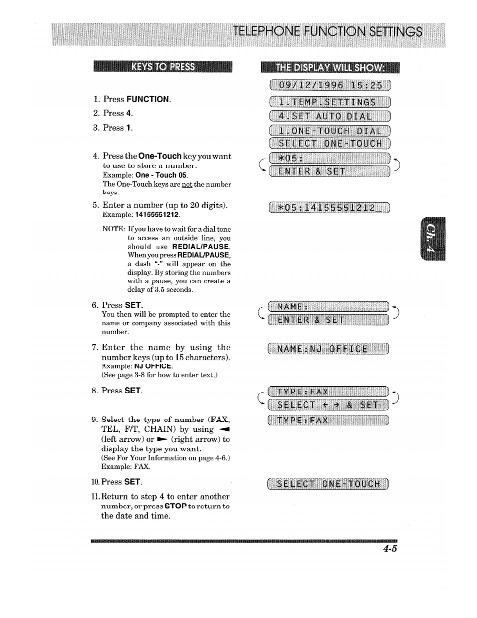 The display will show, Limiimilililliiiilll, Flliiiiiiiiiiiiiiijml | Iiiiibmliiiiiijlliiill, Ftaiiitimibiiiiibbii, R type:fax | Brother Fax-615 User Manual | Page 35 / 108