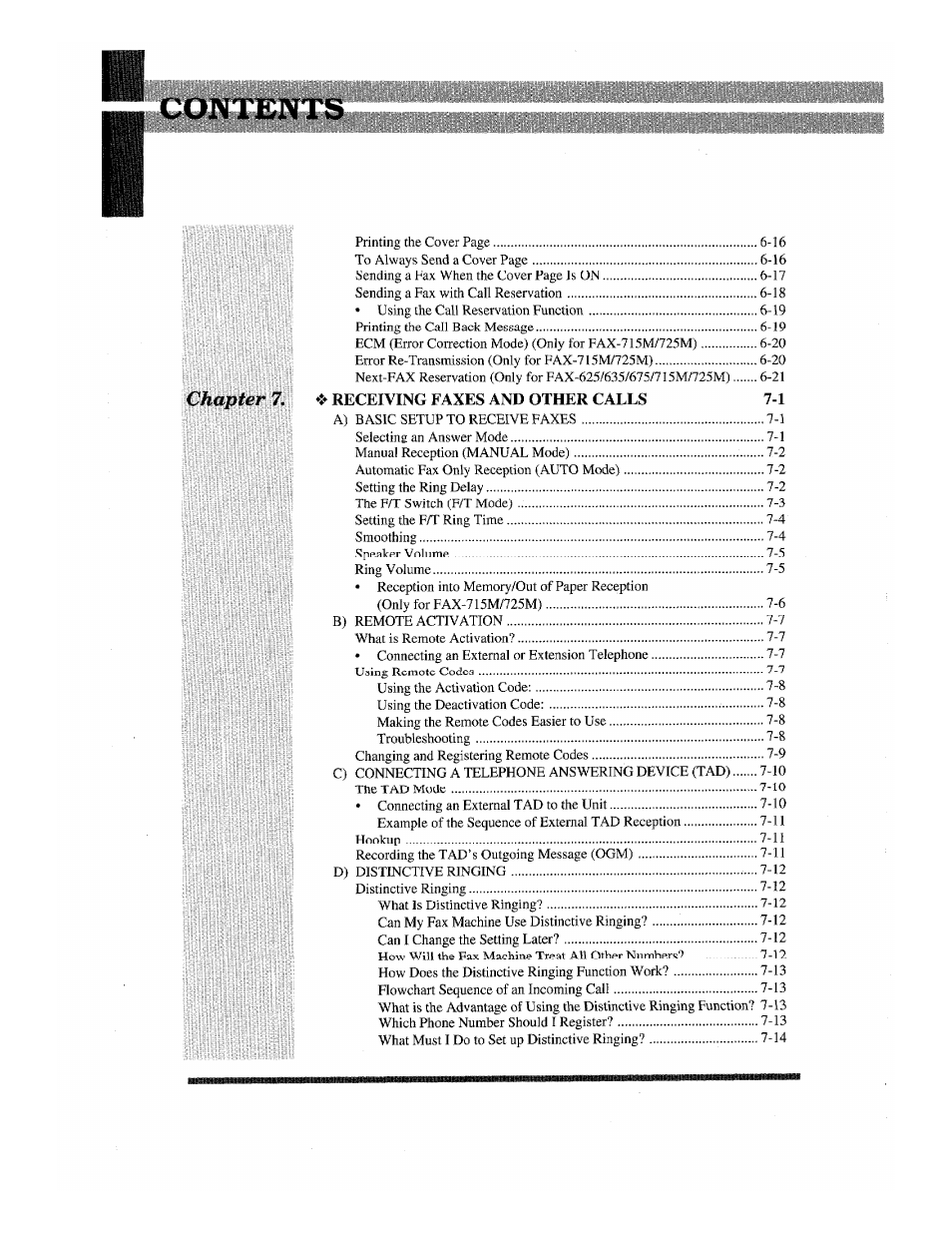 Brother Fax-615 User Manual | Page 6 / 108