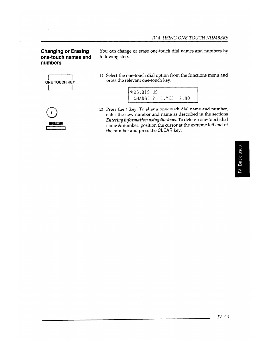 Changing or erasing one-touch names and numbers | Brother FAX-400 User Manual | Page 51 / 132