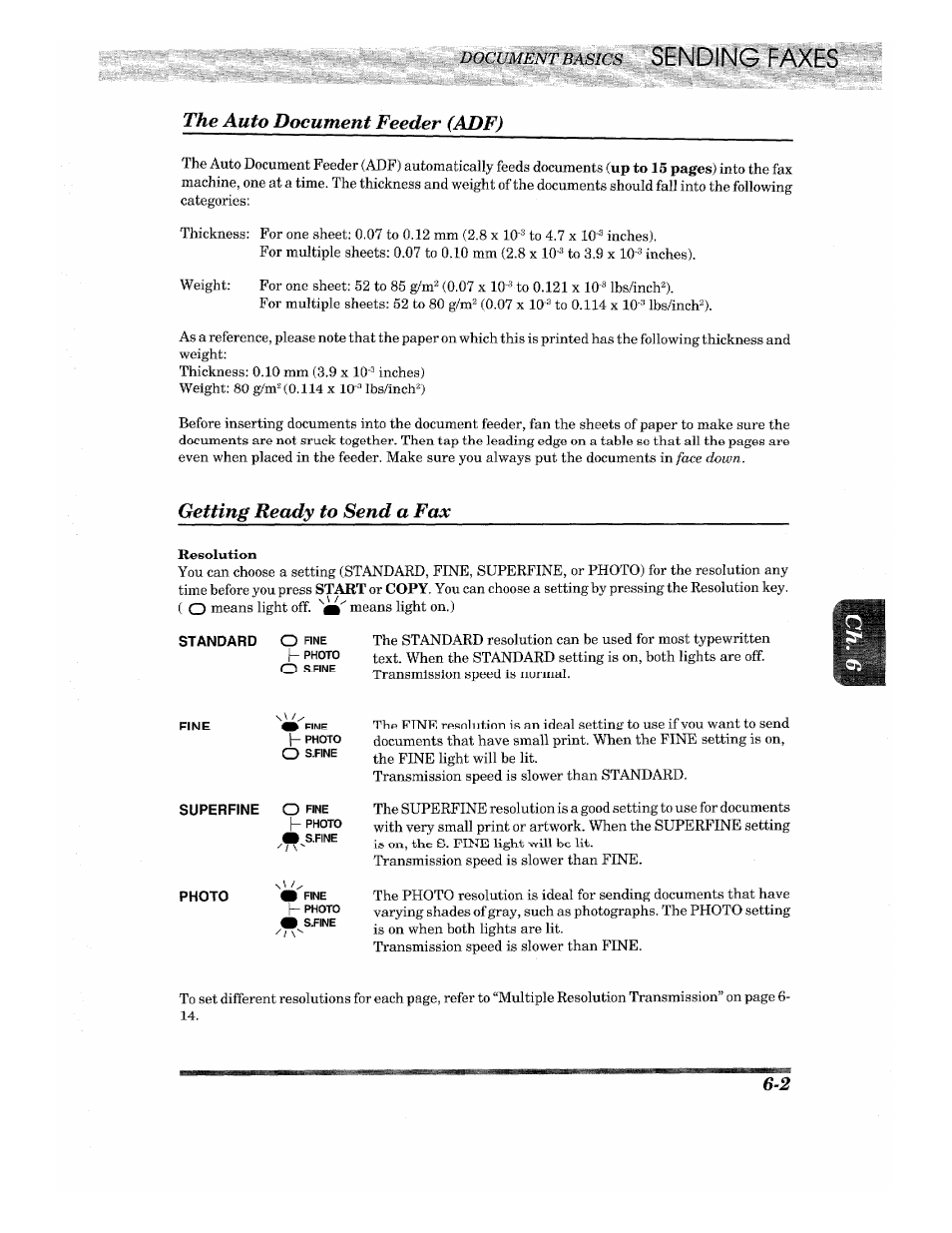 Sending faxes, The auto document feeder (adf), Getting ready to send a fax | Brother INTELLIFAX 710M User Manual | Page 35 / 92