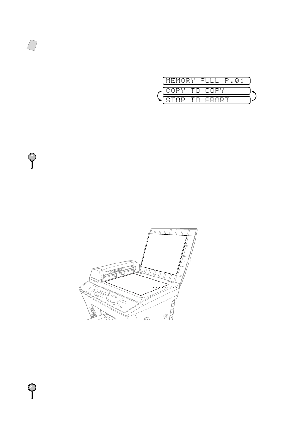 Memory full message, Multiple copies (using the scanner glass) | Brother MFC 9200C User Manual | Page 86 / 244