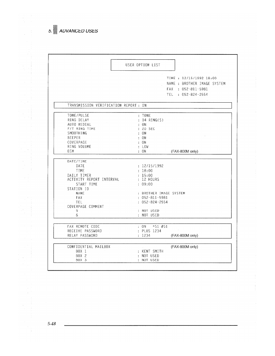 Brother Fax-700 User Manual | Page 128 / 148