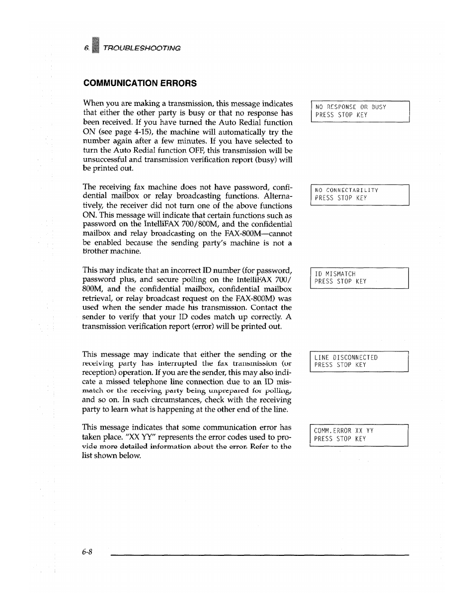 Brother Fax-700 User Manual | Page 138 / 148