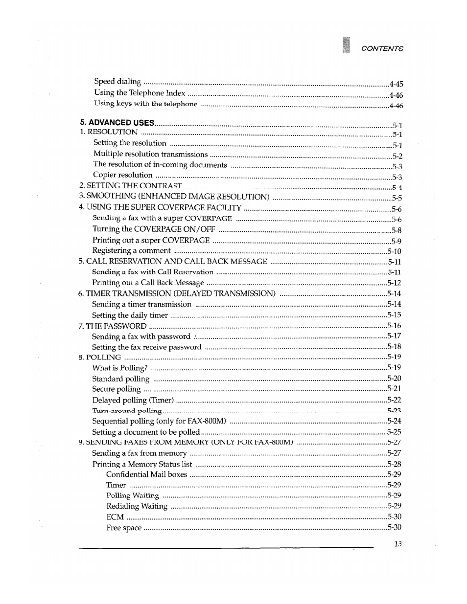 Brother Fax-700 User Manual | Page 15 / 148