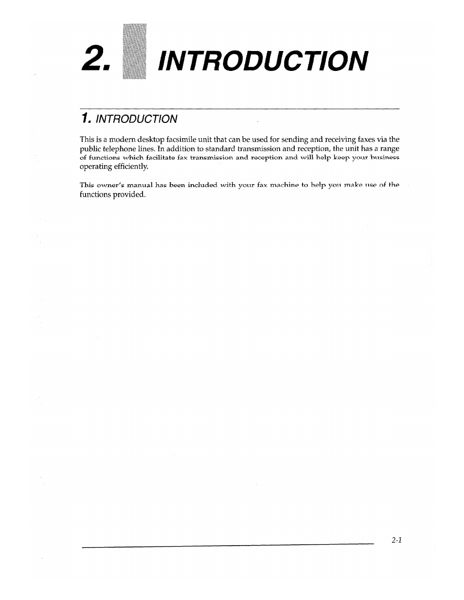 Introduction | Brother Fax-700 User Manual | Page 21 / 148