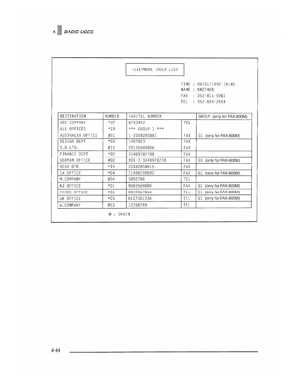 Brother Fax-700 User Manual | Page 78 / 148