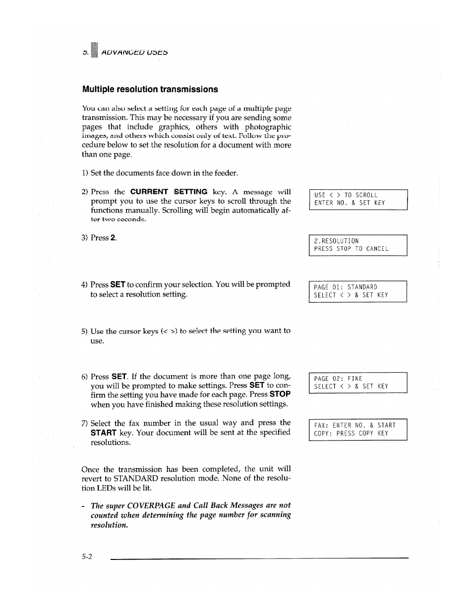 Multiple resolution transmissions | Brother Fax-700 User Manual | Page 82 / 148