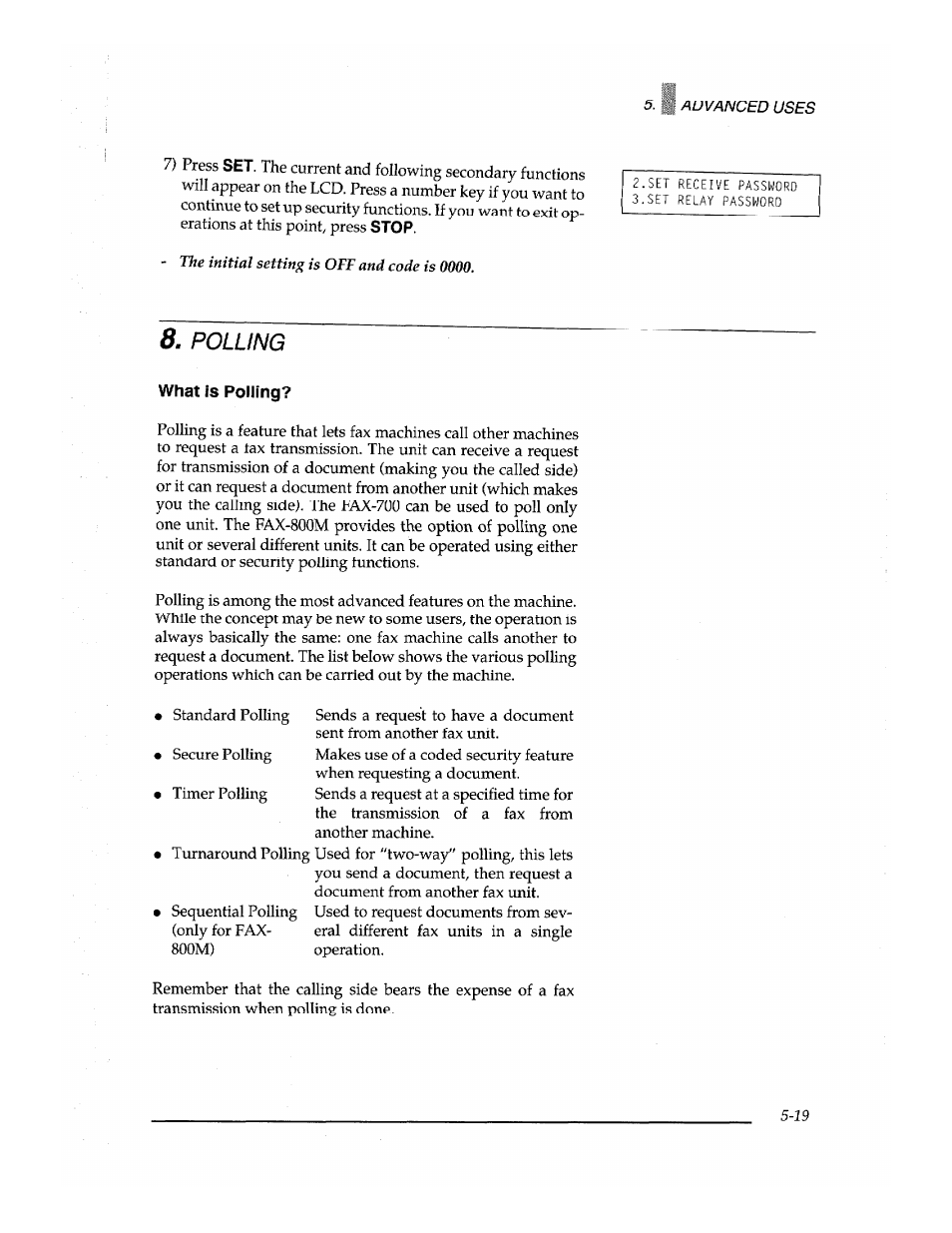 What is polling, Polling | Brother Fax-700 User Manual | Page 99 / 148