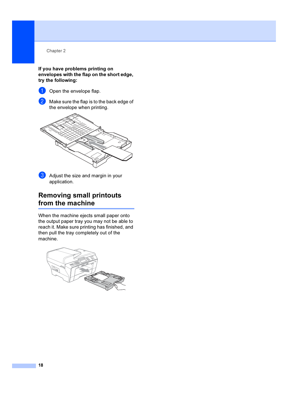 Removing small printouts from the machine | Brother MFC 6890CDW User Manual | Page 27 / 227