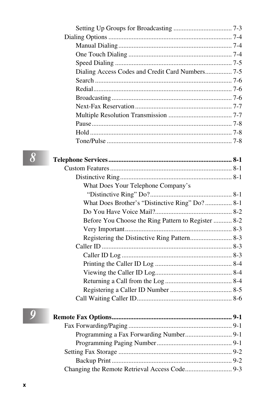Brother IntelliFAX 1270e User Manual | Page 12 / 108