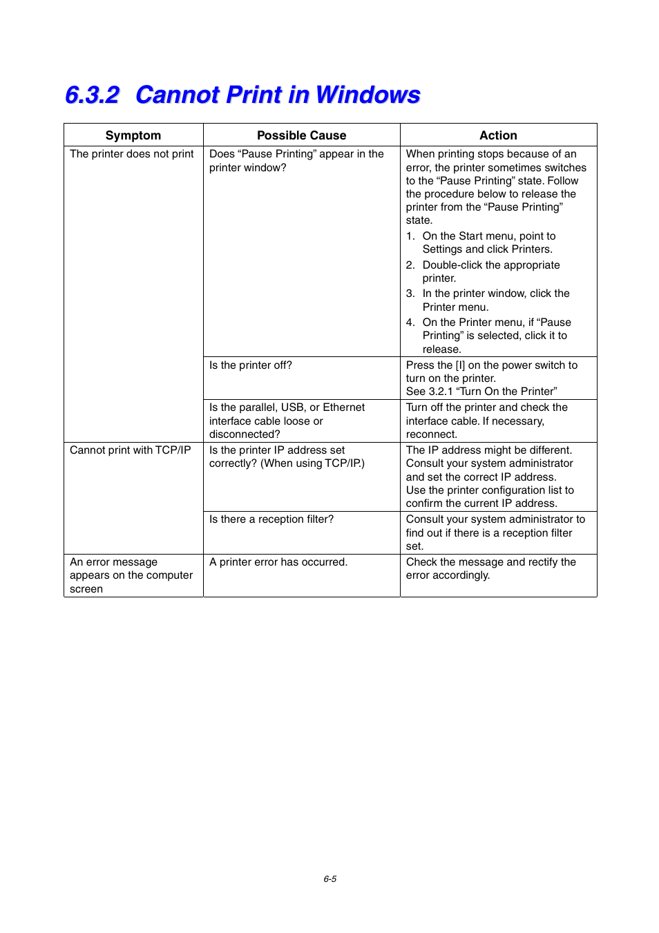 2 cannot print in windows, Cannot print in windows | Brother 4000CN User Manual | Page 113 / 183