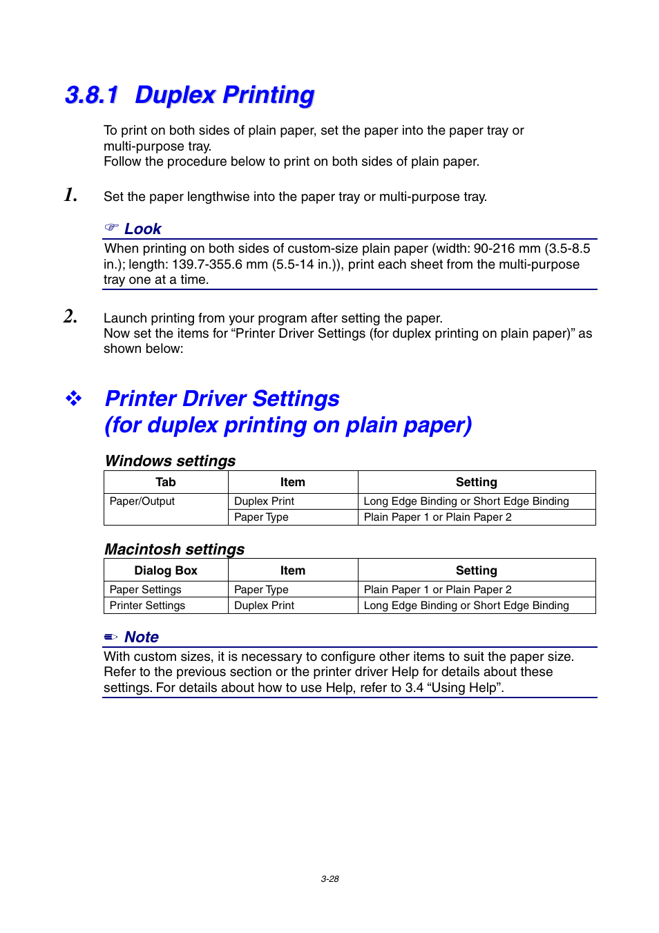 1 duplex printing, Duplex printing | Brother 4000CN User Manual | Page 70 / 183