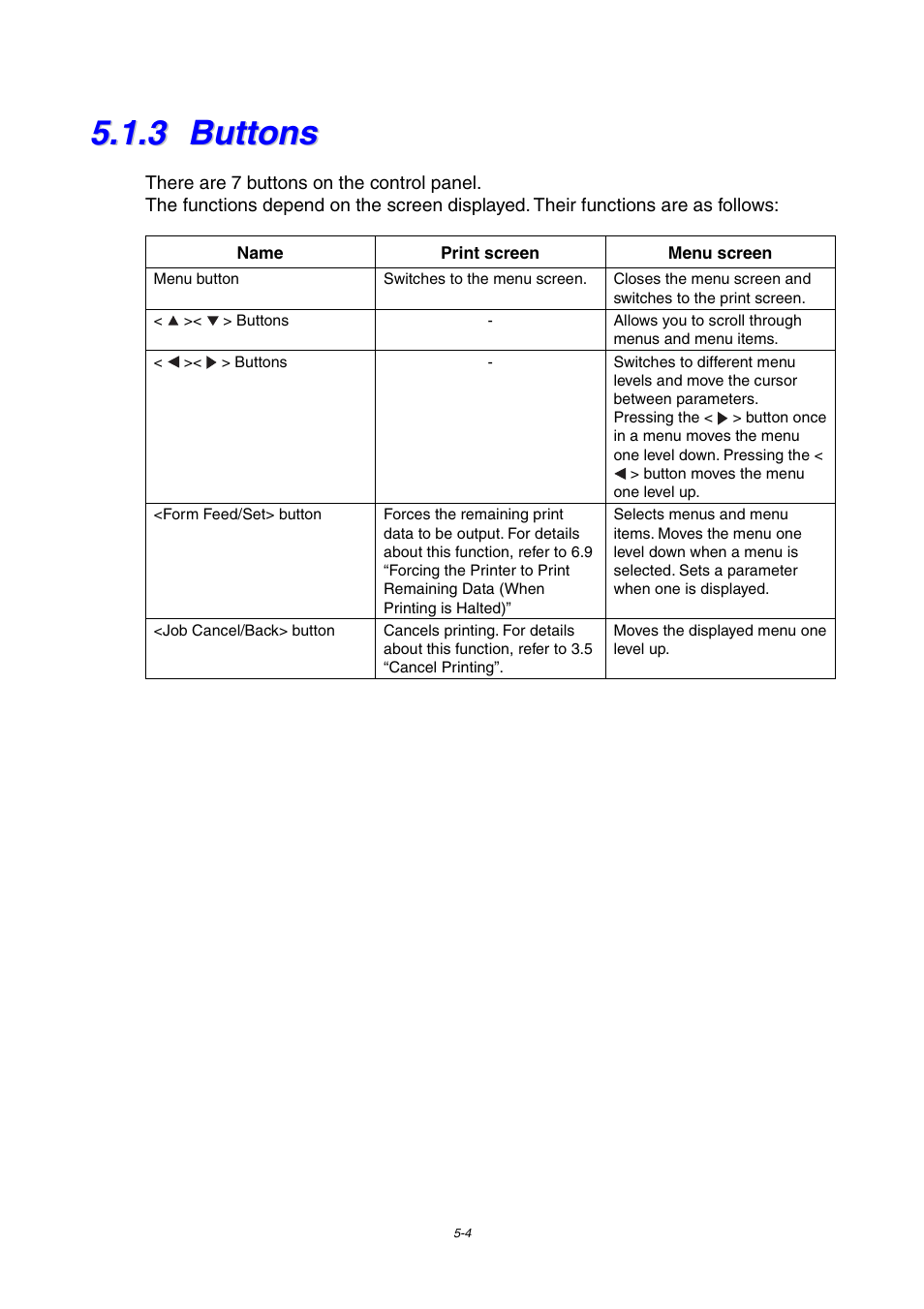 3 buttons, Buttons | Brother 4000CN User Manual | Page 95 / 183