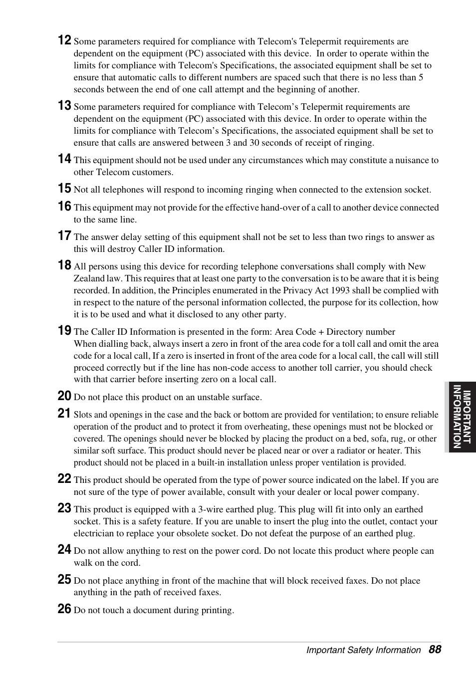 Brother FAX-1030E User Manual | Page 95 / 118