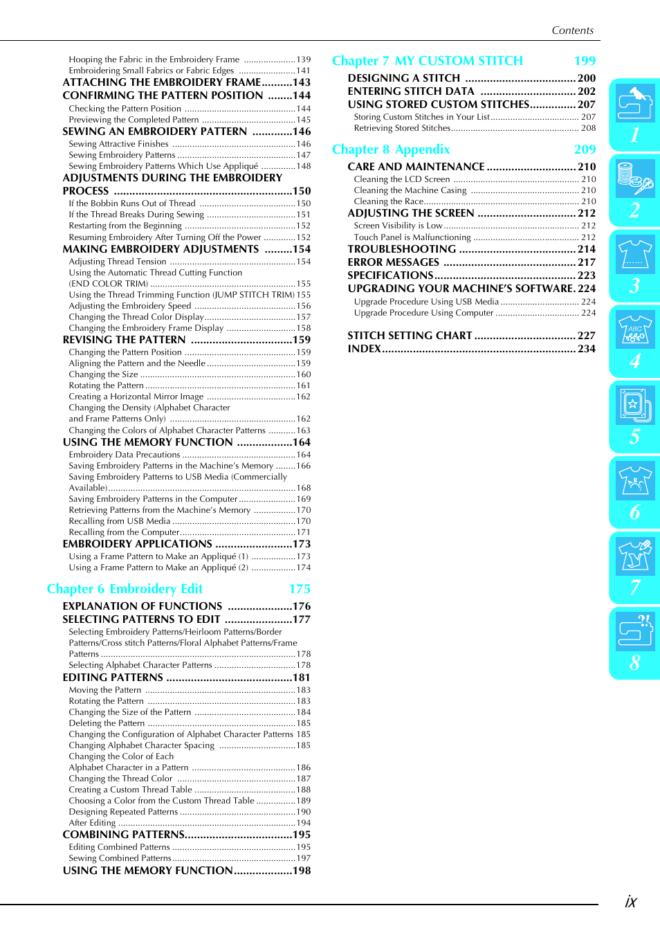 Brother 882-S90/S91 User Manual | Page 10 / 249