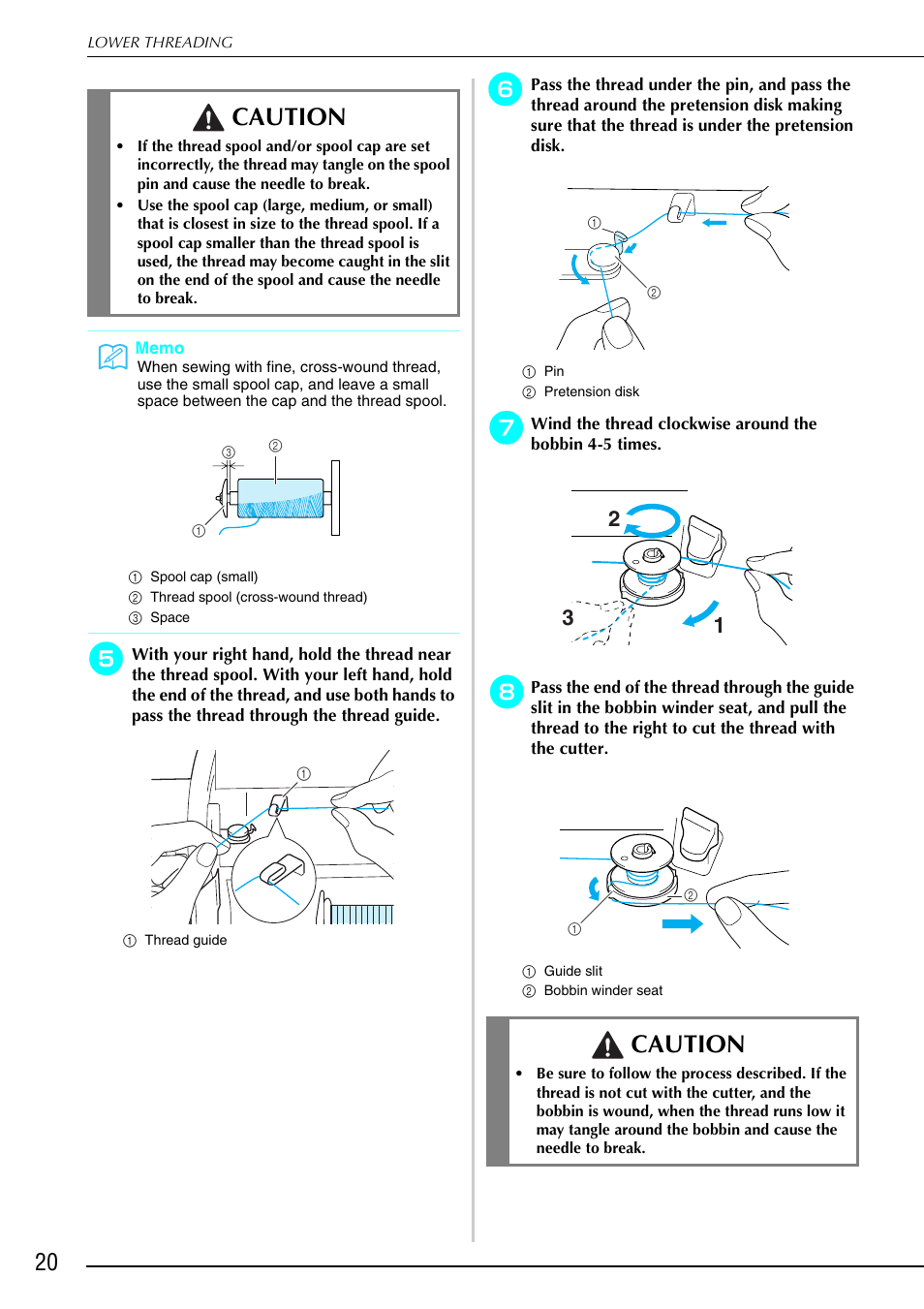 Caution | Brother 882-S90/S91 User Manual | Page 31 / 249