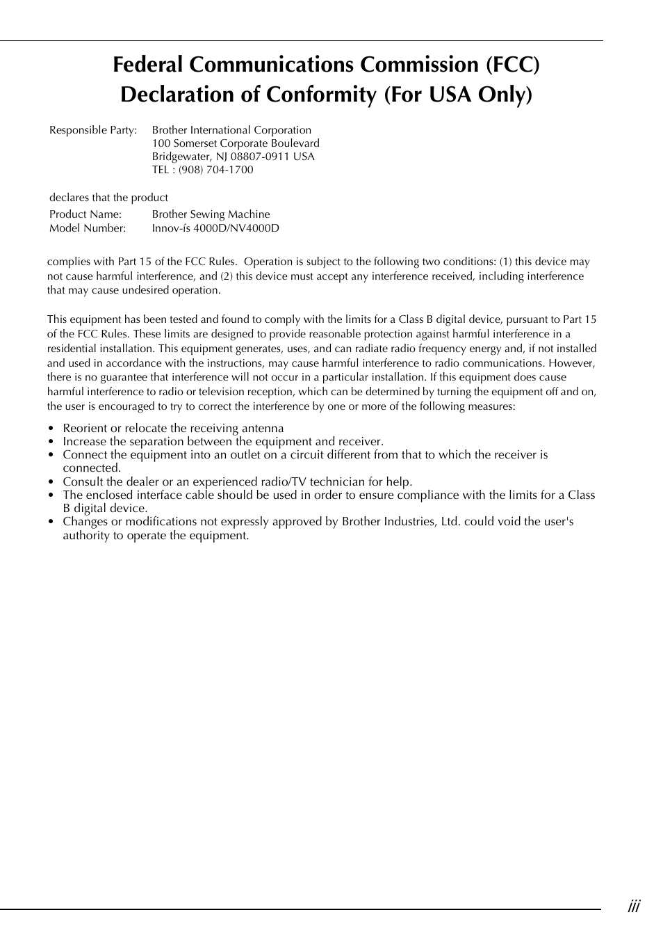 Brother 882-S90/S91 User Manual | Page 4 / 249