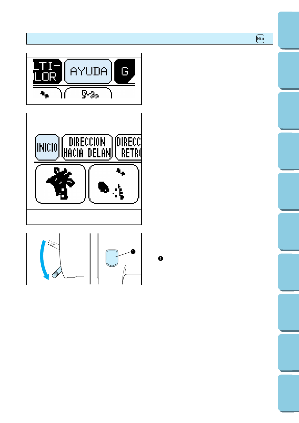 Volviendo a bordar desde el principio | Brother PERSONAL EMBROIDERY SYSTEM PE-150 User Manual | Page 131 / 146