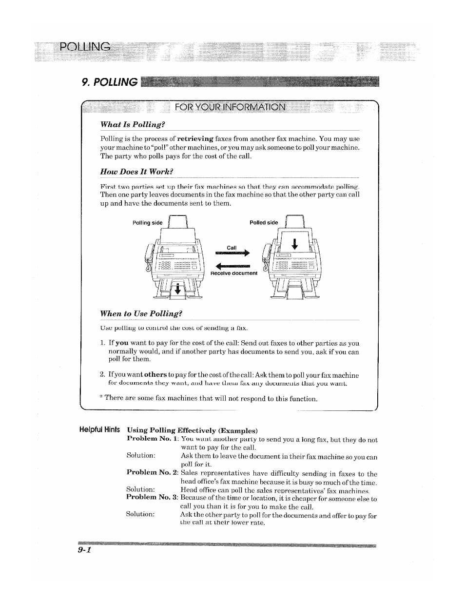 For your information, Polling | Brother 2500ML User Manual | Page 94 / 132