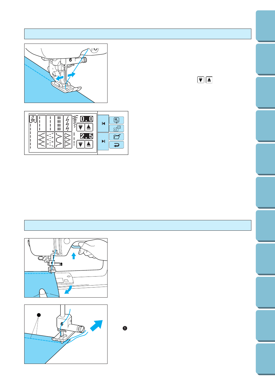 Changing needle position sewing corners | Brother PE 300S User Manual | Page 40 / 111