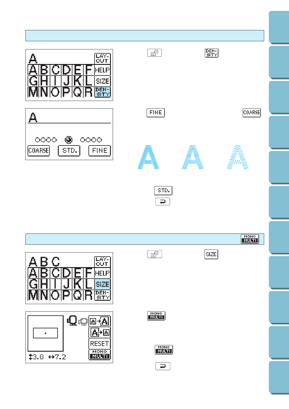 Multi-colored lettering | Brother PE 300S User Manual | Page 91 / 111